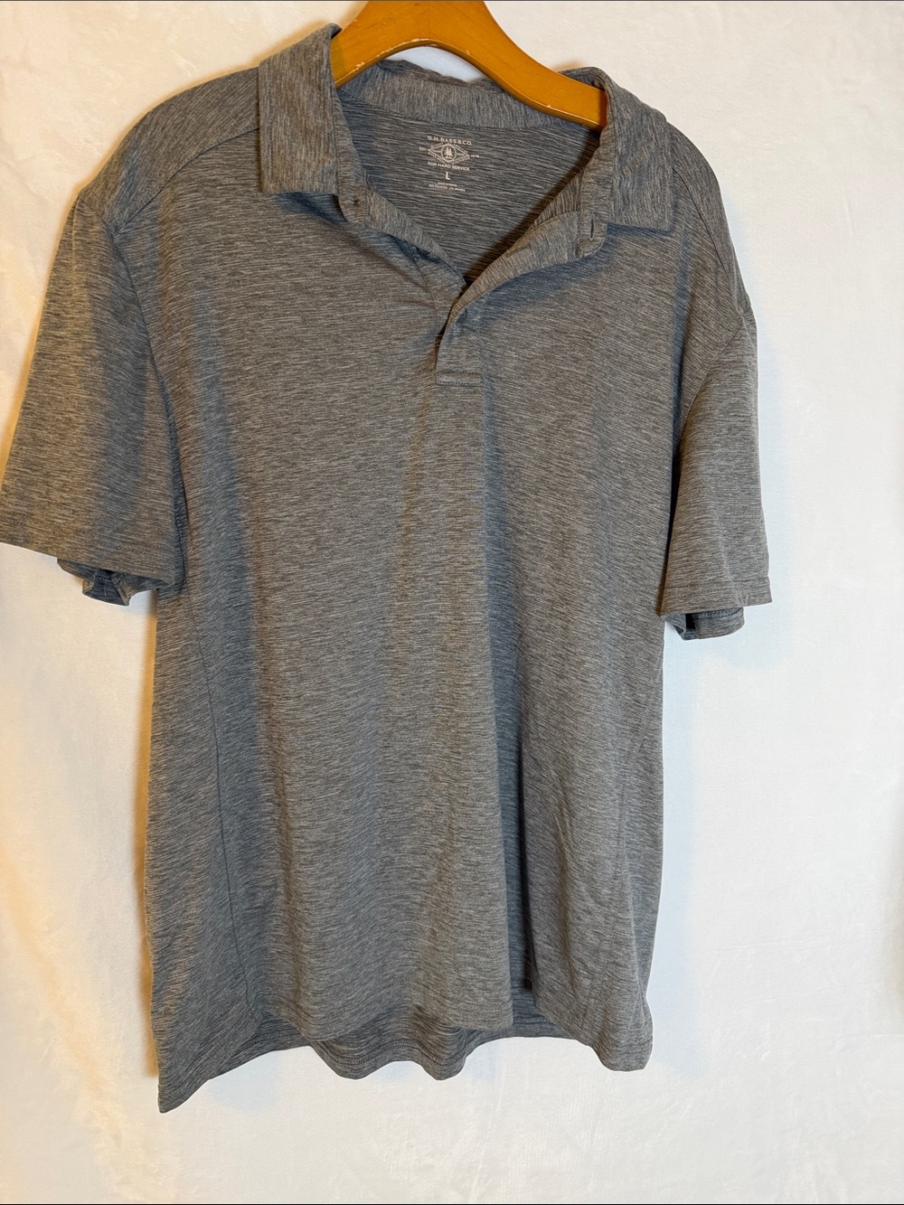 G.H. Bass & Co. Gray Heather Short-Sleeve Polo